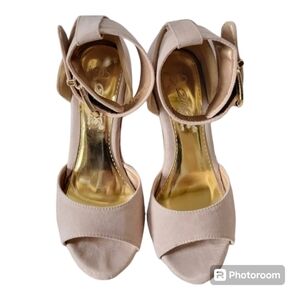 Womens Nude Arlin  Platform Wedges